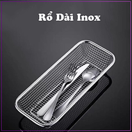 Rổ Dài Inox Đựng Muỗng Đũa Không Rỉ Sang Trọng