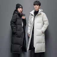 Down Jacket Couple Style Men Women Over-the-Knee Long Down Jacket Art School Uniform Jacket