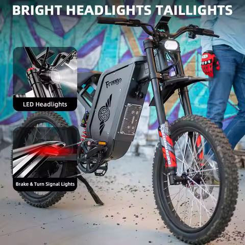 Freego X2 Pro Electric Motorcycles Peak 6000W Brushless Gearless Motors 60V30AH Lithium Battery Spee