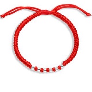 【童樂繪金飾】兒童純銀紅繩手鍊 轉運銀珠 (彌月銀飾 滿月禮)