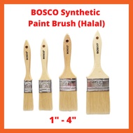 BOSCO Synthetic Nylon Paint Brush (halal) / Berus Cat / Nylon / Brush  / Cat Berus - 1" / 1-1/2" / 2