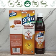 SCOTT'S EMULSION ORANGE FLAVOR 400ML VITA LIVER OIL KOD FISH OIL scott EMULSION scotts SCOTT ORANGE