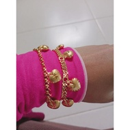 original Zhulian rantai tangan Gold Plate emas 999@24 k (BT8571)