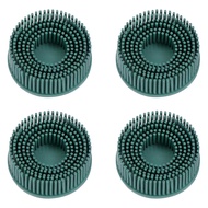 Electric Disc Brush 4pcs Bristle Disc 2" 50 Grit Abrasive Brush Deburring Removal Disc