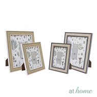AT HOME Frames Zia Picture Frame Bordered Design Photo Display — 5x7 or 8x10