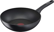 Tefal G26519 Stir-fry Pot, 11.0 inches (28 cm), Deep Wok, Compatible with Gas Fire, IH Hard Titanium, Unlimited Wok Pan, Non-Stick Black