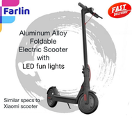 LED lights Pad Electric Scooter Aluminum Alloy 25kmh Speed 30km Range - LED Headlight & Meter, One-T