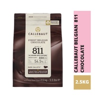 Callebaut 811 Dark Couverture 54.5% 2.5kg Dark Callets Finest Belgium Baking Chocolate / coklat