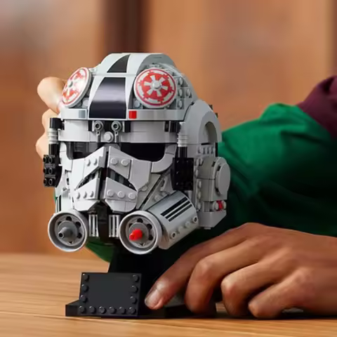 730pcs Moc 75429 AT-AT Driver Helmet Model Building Blocks Bricks Diy Star Battle Creative Assembly