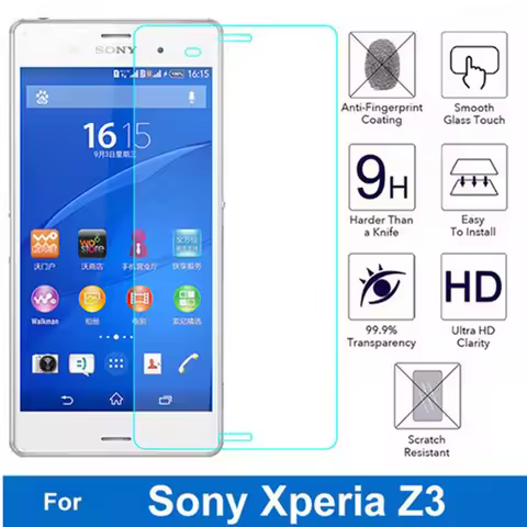 9H Tempered Glass For Sony Xperia Z3 D6633 D6643 Screen Protector Film for Sony Xperia z3 Protective