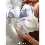 Kbras日本涼感冰絲透氣超薄內衣女細肩帶無痕美背文胸夏季固定杯