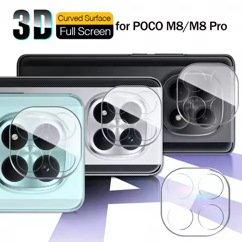 3D Tempered Glass Camera Cover For Xiaomi POCO M8 Pro POCOM8 POCOM8Pro Little M8Pro M 8 8M 5G Global