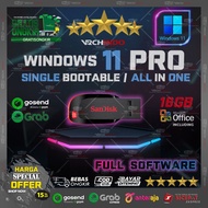 Win 11 Pro Single Boot USB Installer Flash Drive for Laptop Operation System Installation PC Compute