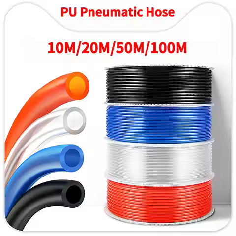 10M/20M/50M/100M Pneumatic Tubing Pipe PU Polyurethane Tube Air Compressor Hose Line Fitting or Flui