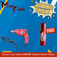 ELECTRIC DRILL 10 MM MESIN BOR LISTRIK 10 MM 350 WATT REDFOX