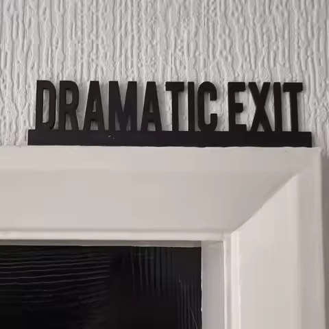 Dramatic Exit Metal Wall Art Vintage Theater Sign with Black Door Design Ideal for Home Bar Cafe The