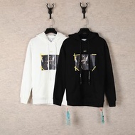 OFF WHITE OW宗教油畫印花純棉毛圈連帽衛衣 男女同款