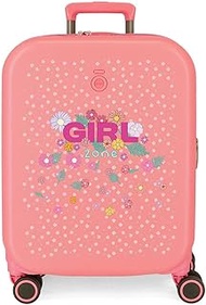 Girl Zone Cabin Suitcase Pink 40 x 55 x 20 cm Hard ABS Plastic 37L 3.22kg Cabin Luggage