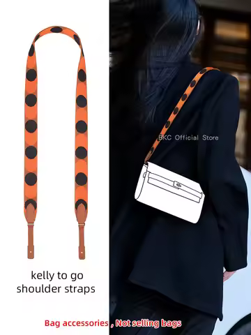 Sangle Zigzag bag strap 25mm for Hermés Kelly to go bag accessories handmade Zigzag canvas Swift lea