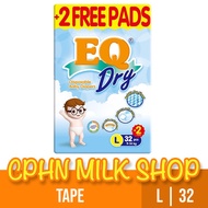 EQ Dry Econo Pack Large 32 - Tape Baby Diapers