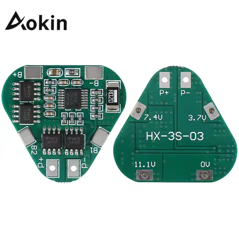 3S 12V 18650 Lithium Battery Protection Board 11.1V 12.6V overcharge over-discharge protect 8A 3 Cel