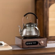 六道胡桃木茶爐電陶爐煮茶器家用小型電磁爐煮茶壺電熱爐玻璃靜音