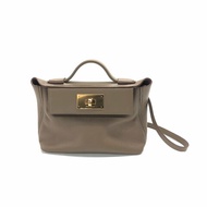 Hermès 大象灰 2424 mini W刻 肩背包