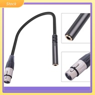 【ELECT】3.5mm 3 Pin XLR Female to TRS Female Stereo 1feet For Microphone CD speaker