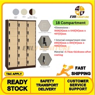 EHL FURNITURE - METAL 18 Compartment Steel Locker / Steel Cabinet / Office Cabinet / Office Furnitur