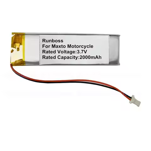 3.7V 2000mAh Replacement Battery for Maxto M3 M3S Motorcycle Recorder Li Polymer Rechargeable Pack