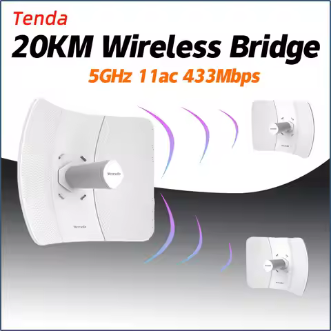 Tenda O8 Outdoor Access Point 433 Mbps Long Range CPE 5GHz Wireless Bridge 23dBi Transmission 20km A