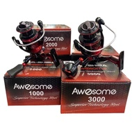 AWASHIMA fishing reel AWESOME 1000 2000 3000 4000 5000 Spinning Fishing Reel With Free Gift Mesin Pa