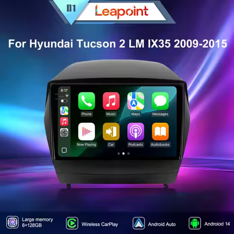 Leapoint Android 13 Car Radio For Hyundai Tucson 2 LM IX35 2009 -2015 Multimedia Video Player 2 din 