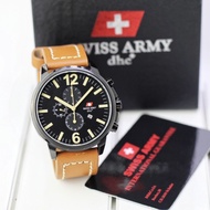 Jam Tangan Pria Swiss Army 2012 Original Tali Kulit Chronograph