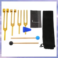(JMTI) Tuning Fork 128Hz 256Hz 512Hz 528Hz Set for Sound Healing Musical Instrument Therapy Sound Vi