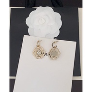 Real Shot❤ [shopee Special Selection] Hollow Camellia Brass Material Earrings sqhm Dc6 f2c