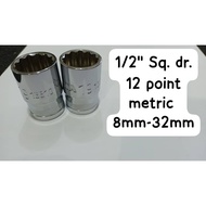 SATA 13601-13620 1/2" DR. 12 POINT STD LENGTH BOX SOCKET 8 9 10 11 12 13 14 15 16 17 18 19 20 21 22 
