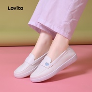 Lovito Casual Boat Shoes Soft Sole Shoes Classic and Versatile Spring/summer Blue Boat Shoes for Wom