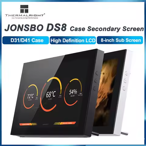 JONSBO DS8 D31/D41 Case Sub Screen High Definition LCD 8-inch Supports External Desktop Chassis Disp