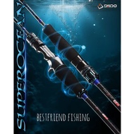 DAIDO SUPER OCEAN 662 Twist X Solid Carbon, Light Jigging Rod