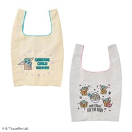 美國 DISNEY STAR WARS Baby Yoda GROGU 古古 米白灰色尼龍布 可摺疊 手挽袋