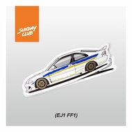HONDA Sunday Club - Fast Furious Single Sticker Civic EJ1 Danny'sHONDA