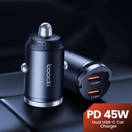 45W Car Charger Fast Charging PPS 33W PD Fast Type C Car Phone Charger for Mobile Phones