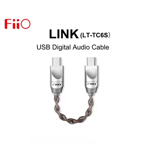FiiO LINK LT-TC6S USB Digital Audio Cable Type-C to Type-C for Q15 M15S M11 PLUS - High Sound Qualit