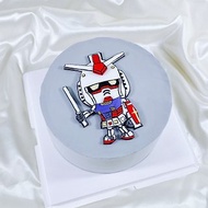 鋼彈戰士 生日蛋糕 客製 手繪 造型 男友款 翻糖 卡通 6 8吋宅配