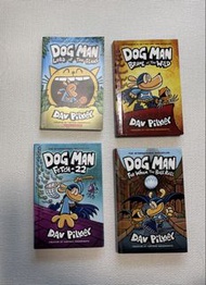 小學兒童英文漫畫書  (共4本）；Dog Man comic books (by Dav Pilkey) （4 books)