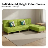 Convertible Foldable Textile Sofa Bed Space-Saving Design Futon Sofa Bed Easy Assembly Folding Sleep