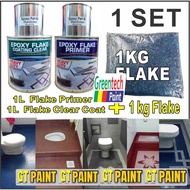 Full Set Epoxy Colour Flake Coating ( FREE TOOL /1KG FLAKE / 1L PRIMER / 1L CLEAR COAT ) Toilet Floo
