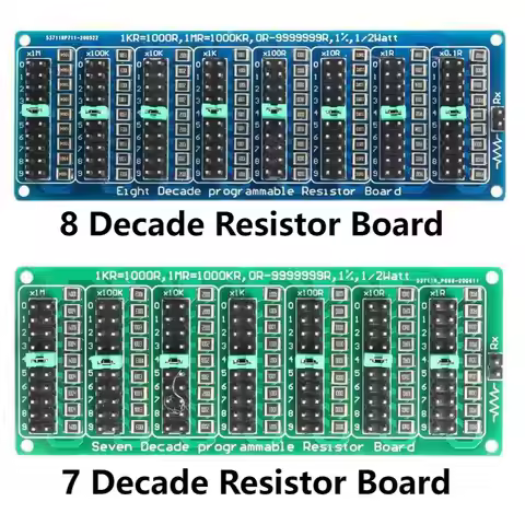 0.1R-9999999.9R Programmable Eight Decade Resistor Board 0.1-9.9999999MR (0-10MS) Step Accuracy 0.1R