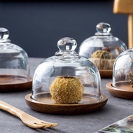 木底創意簡約風格食品展示玻璃罩